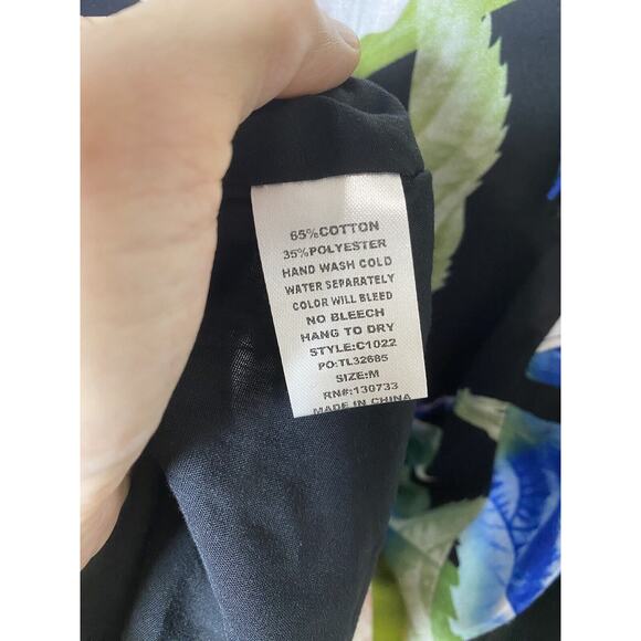 UMGEE Tropical Floral Mini Dress Cold Shoulder Flowy Summer Travel Size MEDIUM - Picture 7 of 8